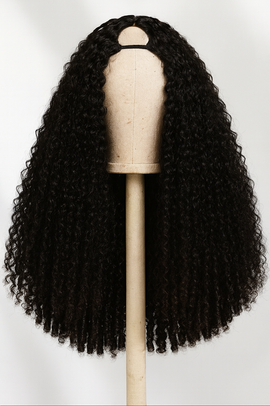 Ax'Hair V-Part Bouclé Cheveux Humain 100% naturelle